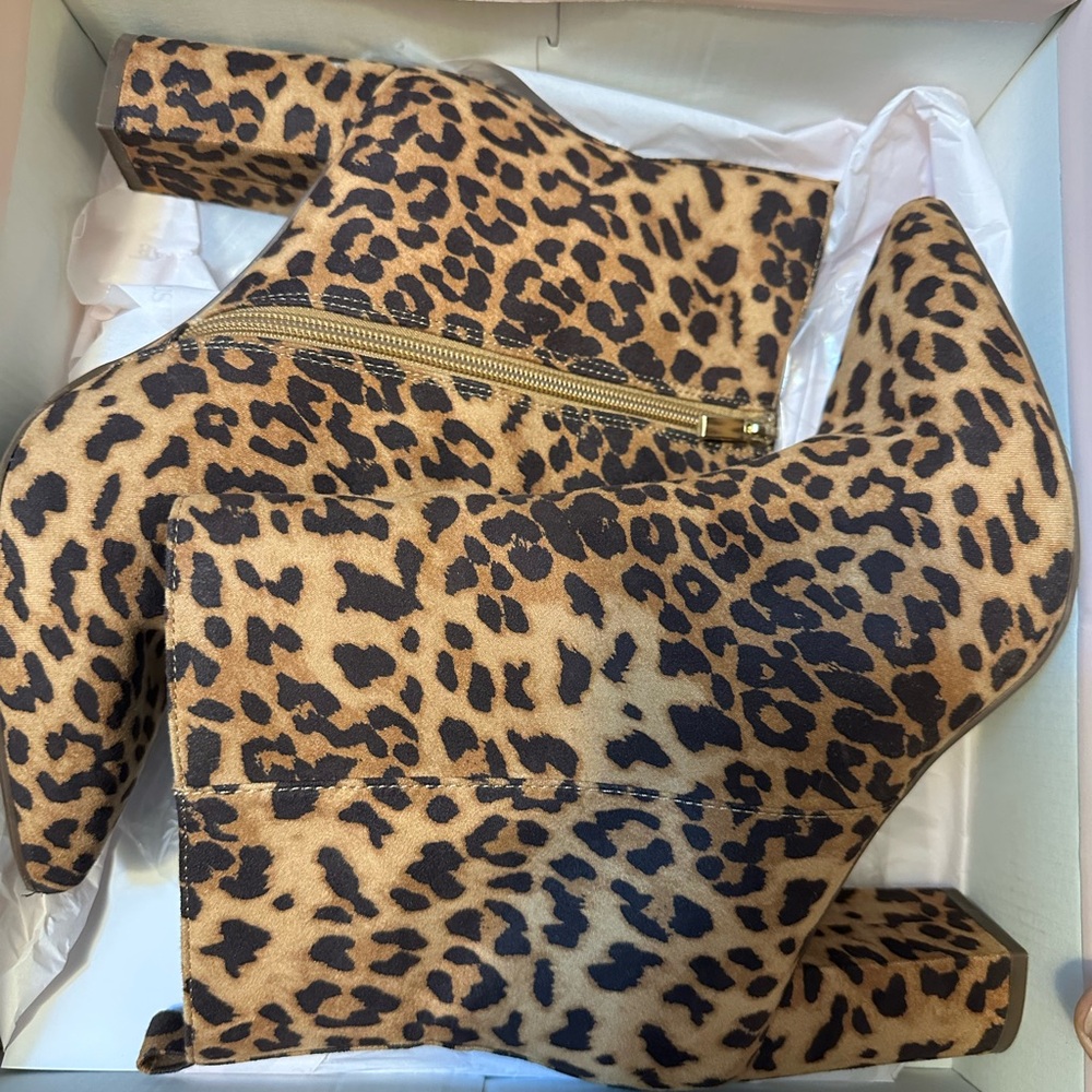 Leopard Print Ankle Boots